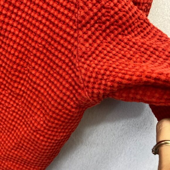 Vintage Nannette Keller Cardigan Womens Large Burnt Red Button Up Lagenlook USA - Picture 12 of 15